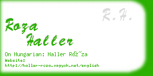 roza haller business card